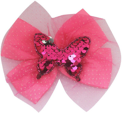 

Stol'n Kids Dark Pink Sequins Butterfly Bow Hair Clip:Dark Pink Hair Clip(Pink)