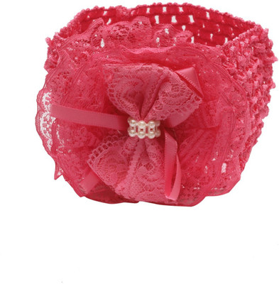 

Stol'n Kids Dark Pink Bow Net Baby Fabric Hairband:Dark Pink Rubber Band(Pink)