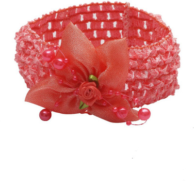 

Stol'n Kids Peach Flower Baby Fabric Hairband:Peach Rubber Band(Pink)