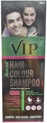 

VIP Hair Colour Shampoo 5 in 1 Hair Color(Black)