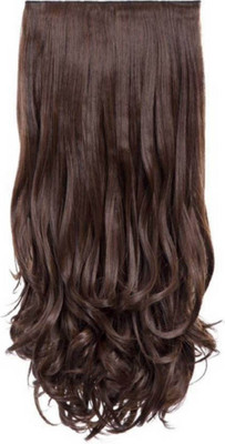 

CRIBE 5 Clip Premium Quality Brown Wavy Hair Extension