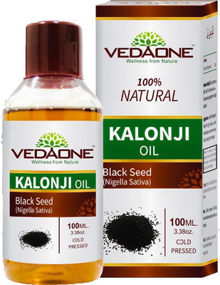 

vedaone Kalonji Oil Black Seed Oil (Cold Pressed) 100% Pure Oil Premium Grade Natural - Skin & Hair Moisturiser 3.4 oz Hair Oil(100 ml)