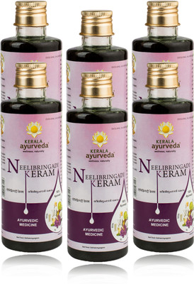 

Kerala Ayurveda Neelibringadi Keram pack of 6 Hair Oil(200 ml)