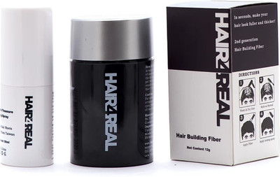 

Hair4real Hair Building Fibres 12g with 30 ml Hair Locking Spray (Dark Brown) 30ml(42 g)