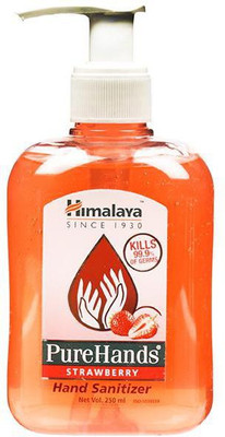 

Himalaya PUREHANDS STRAWBERRY FLAVOURED HAND SANITIZER(250 ml, Pump Dispenser)