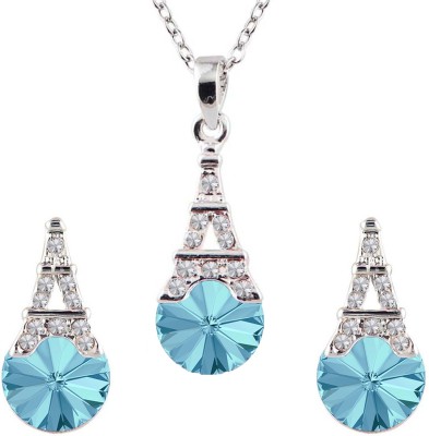 mahi Alloy Rhodium White, Turquoise Jewellery Set(Pack of 1)