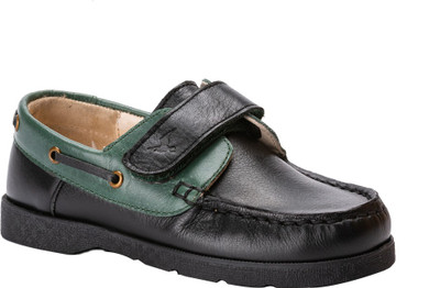 

Drish Boys Velcro Moccasins(Black, Black;green