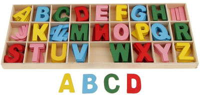 

R H lifestyle Colorful Wooden Alphabets Set (5 Pcs Each) Letters For Art And Craft Purpose (Multicolor)(Multicolor)