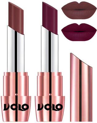 

Volo Perfect Creamy with Matte Lipsticks Combo, Lip Gifts to love(Coffee, Wine)