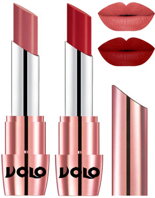 

Volo Perfect Creamy with Matte Lipsticks Combo, Lip Gifts to love(Light Peach, Tomato Red)