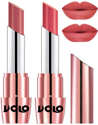 

Volo Perfect Creamy with Matte Lipsticks Combo, Lip Gifts to love(Light Peach, Dark Peach)