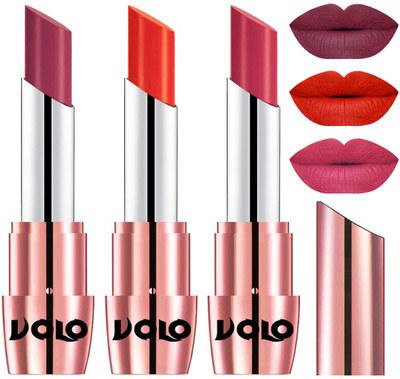 

Volo Perfect Creamy with Matte Lipsticks Combo, Lip Gifts to love(Rose Pink, Coral, Pink)