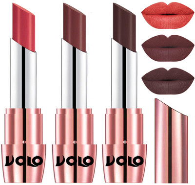 

Volo Perfect Creamy with Matte Lipsticks Combo, Lip Gifts to love(Peach, Coffee, Chocolate)
