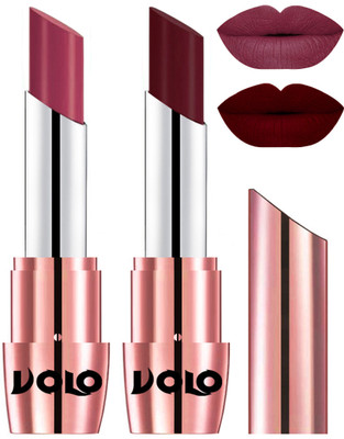 

Volo Perfect Creamy with Matte Lipsticks Combo, Lip Gifts to love(Rose Pink, Maroon)