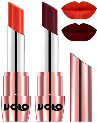 

Volo Perfect Creamy with Matte Lipsticks Combo, Lip Gifts to love(Coral, Maroon)