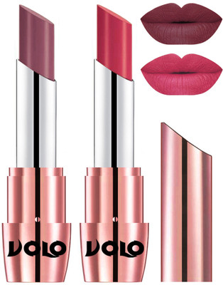 

Volo Perfect Creamy with Matte Lipsticks Combo, Lip Gifts to love(Plum, Pink)