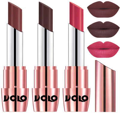 

Volo Perfect Creamy with Matte Lipsticks Combo, Lip Gifts to love(Coffee, Chocolate, Pink)