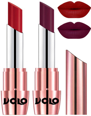 

Volo Perfect Creamy with Matte Lipsticks Combo, Lip Gifts to love(Tomato Red, Wine)