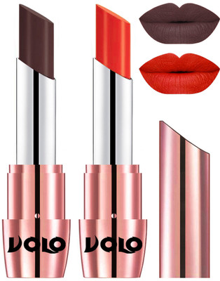 

Volo Perfect Creamy with Matte Lipsticks Combo, Lip Gifts to love(Chocolate, Coral)