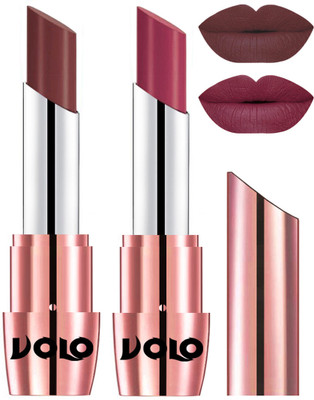

Volo Perfect Creamy with Matte Lipsticks Combo, Lip Gifts to love(Coffee, Rose Pink)
