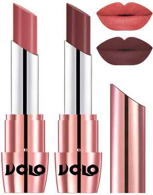 

Volo Perfect Creamy with Matte Lipsticks Combo, Lip Gifts to love(Light Peach, Coffee)