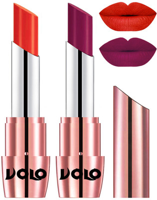 

Volo Perfect Creamy with Matte Lipsticks Combo, Lip Gifts to love(Coral, Magenta)