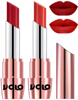 

Volo Perfect Creamy with Matte Lipsticks Combo, Lip Gifts to love(Tomato Red, Orange)