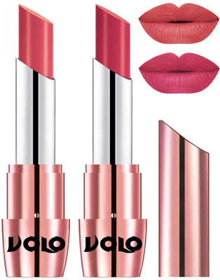 

Volo Perfect Creamy with Matte Lipsticks Combo, Lip Gifts to love(Dark Peach, Pink)