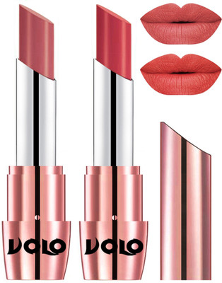 

Volo Perfect Creamy with Matte Lipsticks Combo, Lip Gifts to love(Light Peach, Peach)