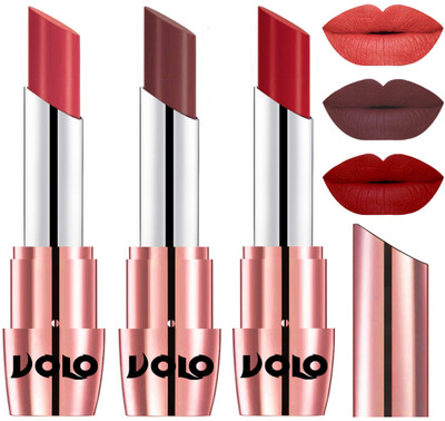 

Volo Perfect Creamy with Matte Lipsticks Combo, Lip Gifts to love(Peach, Coffee, Tomato Red)