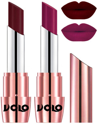 

Volo Perfect Creamy with Matte Lipsticks Combo, Lip Gifts to love(Maroon, Magenta)