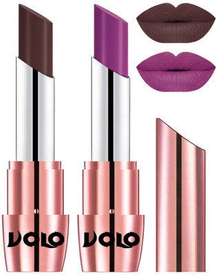 

Volo Perfect Creamy with Matte Lipsticks Combo, Lip Gifts to love(Chocolate, Purple)