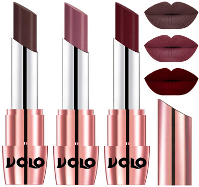 

Volo Perfect Creamy with Matte Lipsticks Combo, Lip Gifts to love(Chocolate, Plum, Maroon)