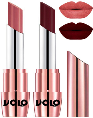 

Volo Perfect Creamy with Matte Lipsticks Combo, Lip Gifts to love(Light Peach, Maroon)