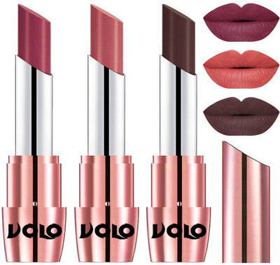

Volo Perfect Creamy with Matte Lipsticks Combo, Lip Gifts to love(Cherry, Light Peach, Chocolate)