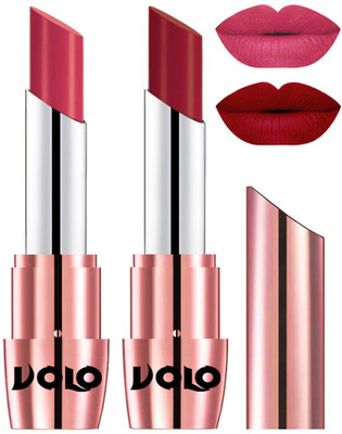 

Volo Perfect Creamy with Matte Lipsticks Combo, Lip Gifts to love(Pink, Red)