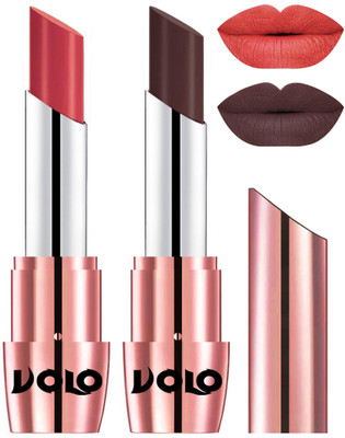 

Volo Perfect Creamy with Matte Lipsticks Combo, Lip Gifts to love(Peach, Chocolate)