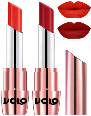 

Volo Perfect Creamy with Matte Lipsticks Combo, Lip Gifts to love(Coral, Tomato Red)
