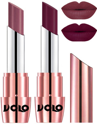 

Volo Perfect Creamy with Matte Lipsticks Combo, Lip Gifts to love(Plum, Wine)