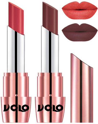 

Volo Perfect Creamy with Matte Lipsticks Combo, Lip Gifts to love(Peach, Coffee)