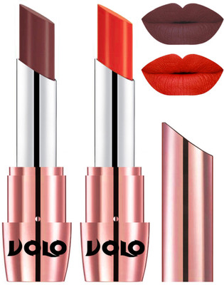 

Volo Perfect Creamy with Matte Lipsticks Combo, Lip Gifts to love(Coffee, Coral)