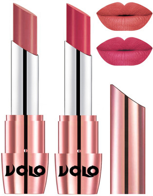 

Volo Perfect Creamy with Matte Lipsticks Combo, Lip Gifts to love(Light Peach, Pink)