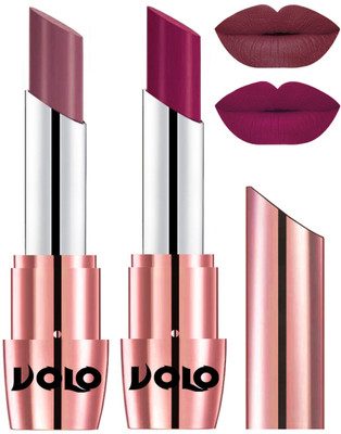 

Volo Perfect Creamy with Matte Lipsticks Combo, Lip Gifts to love(Plum, Magenta)