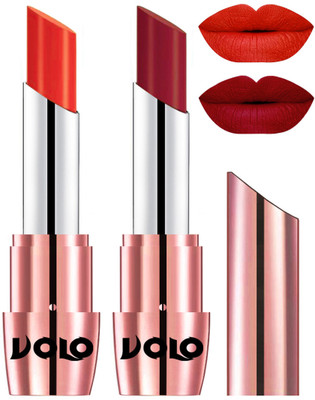 

Volo Perfect Creamy with Matte Lipsticks Combo, Lip Gifts to love(Coral, Red)
