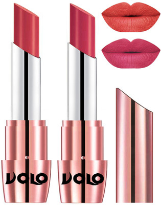 

Volo Perfect Creamy with Matte Lipsticks Combo, Lip Gifts to love(Peach, Pink)