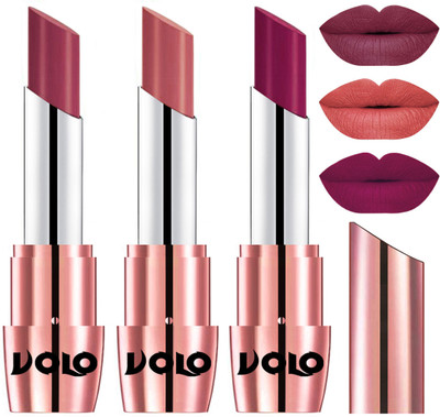 

Volo Perfect Creamy with Matte Lipsticks Combo, Lip Gifts to love(Cherry, Light Peach, Magenta)