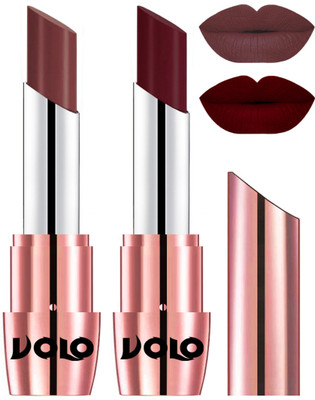 

Volo Perfect Creamy with Matte Lipsticks Combo, Lip Gifts to love(Coffee, Maroon)