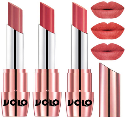

Volo Perfect Creamy with Matte Lipsticks Combo, Lip Gifts to love(Light Peach, Peach, Dark Peach)