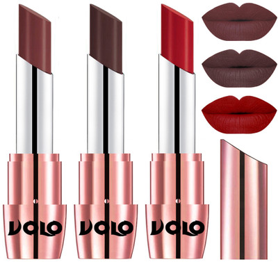 

Volo Perfect Creamy with Matte Lipsticks Combo, Lip Gifts to love(Coffee, Chocolate, Tomato Red)