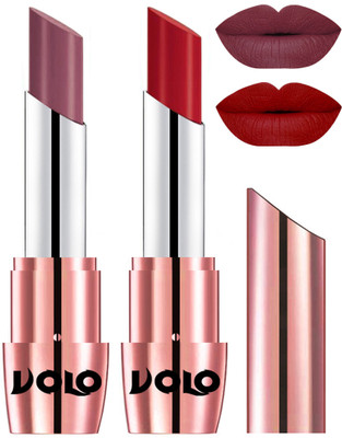 

Volo Perfect Creamy with Matte Lipsticks Combo, Lip Gifts to love(Plum, Tomato Red)
